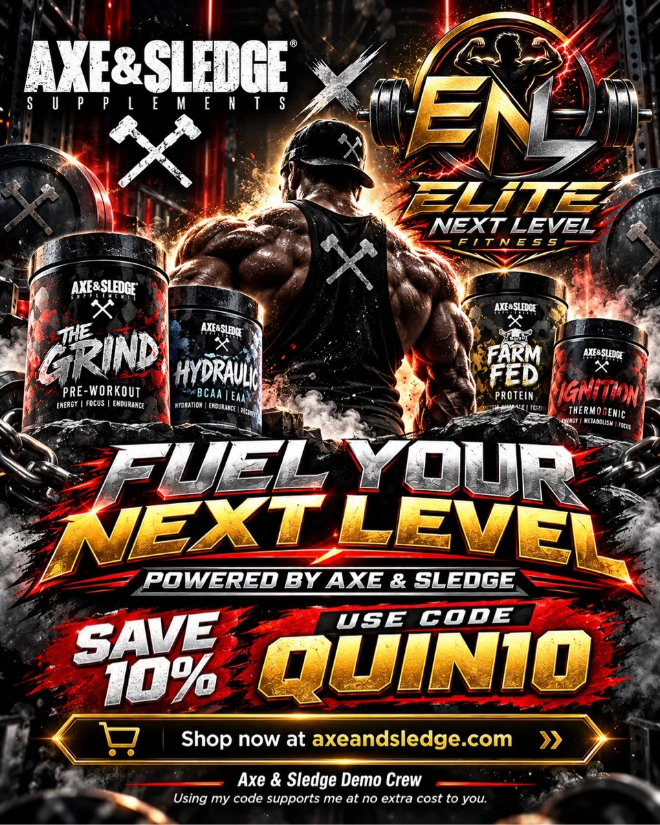 Axe & Sledge Supplements — Fuel Your Next Level. Save 10% with code QUIN10.